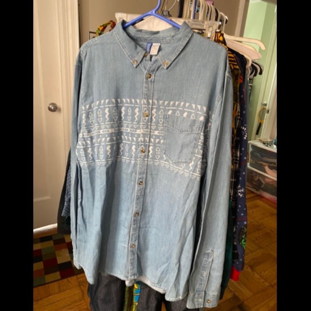 Divided Long Sleeve Button Down - image 1